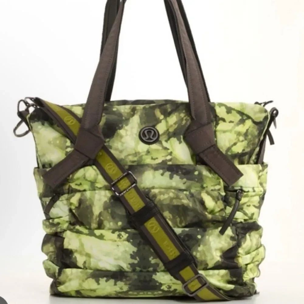 lululemon athletica Camouflage Green & Black LargeTote/shoulder bag with Accents